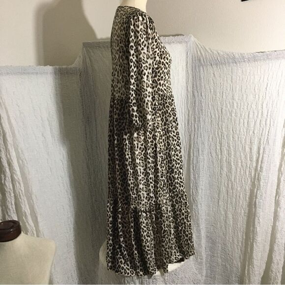 Zara Animal Pring Midi Dress Size Small - Picture 3 of 9